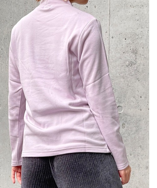 MATCH&more（マッチアンドモア）の「日本製 なめらかタッチ モックネック長袖Ｔシャツ（Tシャツ/カットソー・レディース・ライトグリーン/オフホワイト/ライトパープル/イエロー/ライトブルー/ブルー/ライトグレー/ピンク・MEDIUM/LARGE）」の21枚目の写真