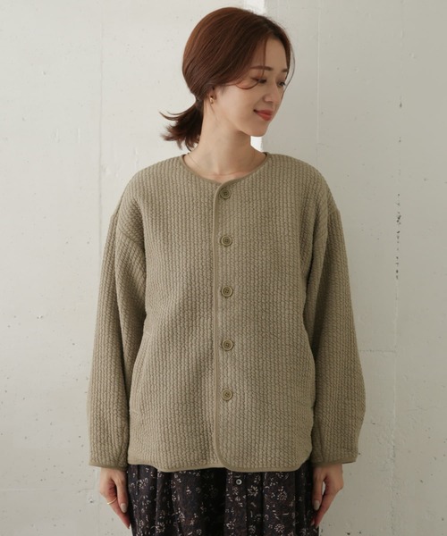 URBAN RESEARCH DOORS（アーバンリサーチドアーズ）の「キルトノーカラージャケット（ノーカラージャケット・レディース・アイボリー/ベージュ系その他/スミクロ・ONE）」の16枚目の写真