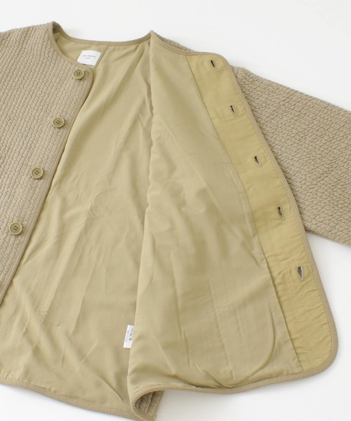 URBAN RESEARCH DOORS（アーバンリサーチドアーズ）の「キルトノーカラージャケット（ノーカラージャケット・レディース・アイボリー/ベージュ系その他/スミクロ・ONE）」の9枚目の写真