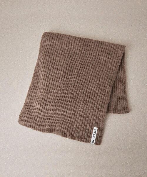 CITEN（シテン）の「＜CITEN（シテン）＞リブ ニット ストール（マフラー・レディース・ベージュ/オフホワイト・FREE）」の9枚目の写真