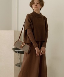 Bab | 《2点SET》ケープトップ＆リブニットワンピース(ワンピース)