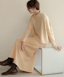 Bab | 《2点SET》ケープトップ＆リブニットワンピース(ワンピース)