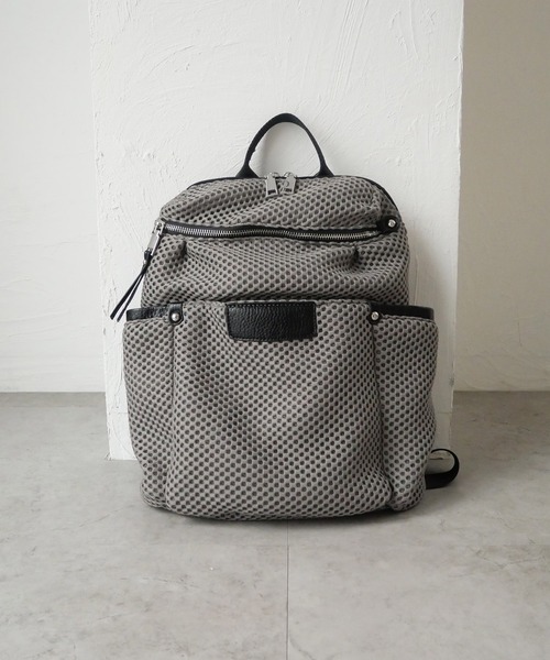 CURI BISCUI（キュリ　ビスキュイ）の「【CURIBISCUI】メッシュ素材 バックパック（バックパック/リュック・レディース・グレイッシュベージュ/ブラック/カーキ・FREE）」の18枚目の写真