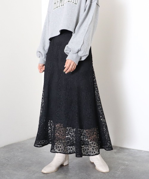 archives（アルシーヴ）の「レースマーメイドフレアスカート（スカート・レディース・ブルー/ブラック/アイボリー・MEDIUM）」の18枚目の写真