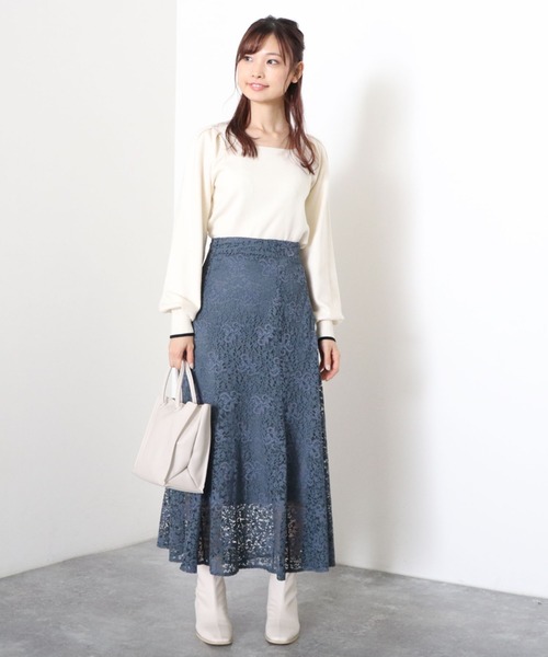 archives（アルシーヴ）の「レースマーメイドフレアスカート（スカート・レディース・ブルー/ブラック/アイボリー・MEDIUM）」の16枚目の写真