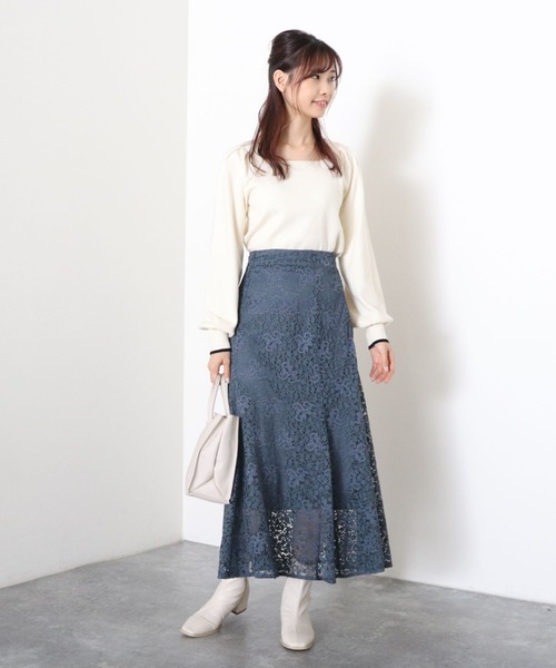 archives（アルシーヴ）の「レースマーメイドフレアスカート（スカート・レディース・ブルー/ブラック/アイボリー・MEDIUM）」の9枚目の写真