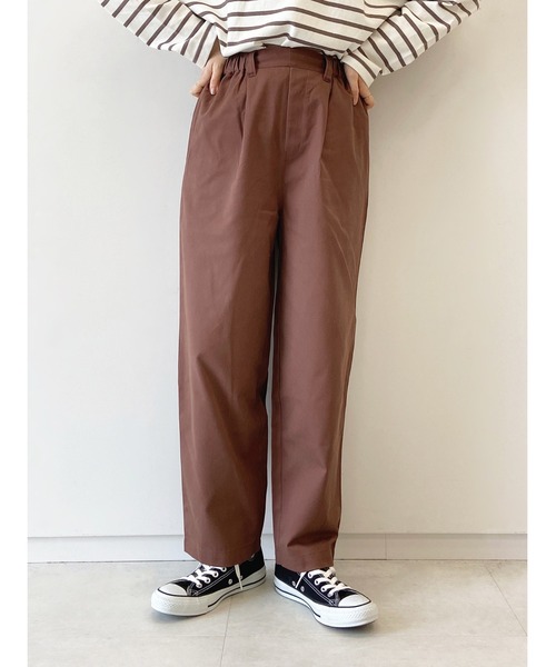 Samansa Mos2 blue(サマンサモスモスブルー)の「表起毛ツイルイージーパンツ(その他パンツ・レディース・グレー/チャコール/ブラウン/ブラック・フリ-)」の4枚目の写真