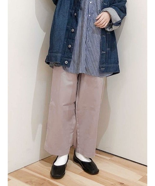 Samansa Mos2 blue(サマンサモスモスブルー)の「表起毛ツイルイージーパンツ(その他パンツ・レディース・グレー/チャコール/ブラウン/ブラック・フリ-)」の2枚目の写真