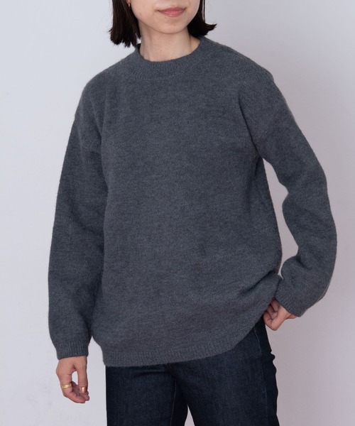 EDIT Gris(エディットグリ)の「モックネックニットPO(ニット/セーター・レディース・ホワイト/モカ/レッド/ブルー/チャコールグレー・FREE)」の18枚目の写真