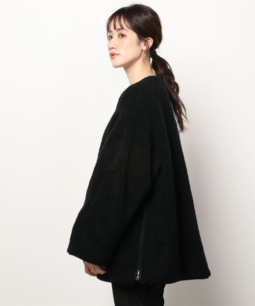 CLANE(クラネ)の「REVERSIBLE MILITARY BOA JACKET(ミリタリージャケット・レディース・ブラック/カーキ/アイボリー・1/2)」の13枚目の写真