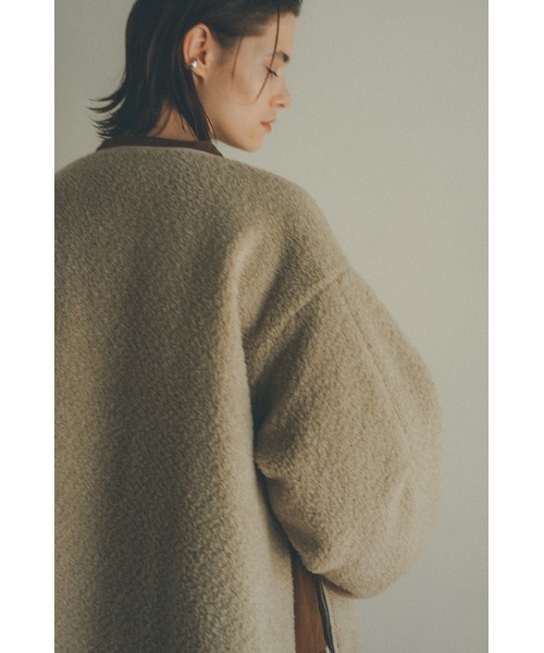 CLANE(クラネ)の「REVERSIBLE MILITARY BOA JACKET(ミリタリージャケット・レディース・ブラック/カーキ/アイボリー・1/2)」の14枚目の写真