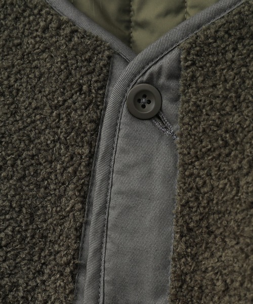 CLANE(クラネ)の「REVERSIBLE MILITARY BOA JACKET(ミリタリージャケット・レディース・ブラック/カーキ/アイボリー・1/2)」の17枚目の写真