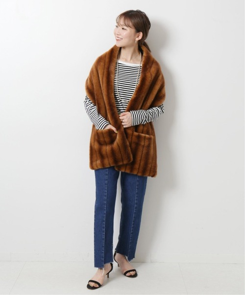 Spick & Span(スピックアンドスパン)の「≪追加≫GIZACOTTONボーダーロングT2◆(Tシャツ/カットソー・レディース・ボルドー/ブラウン/アイボリー・FREE)」の19枚目の写真