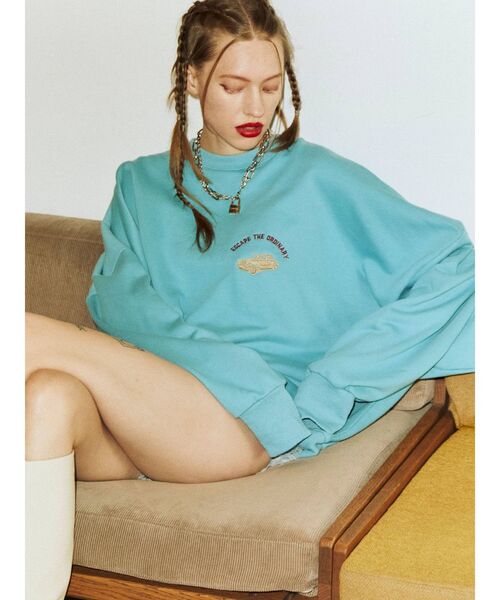 jouetie（ジュエティ）の「バックロゴプルオーバー（スウェット・レディース・ブラック/オフホワイト/ブルー・MEDIUM）」の18枚目の写真