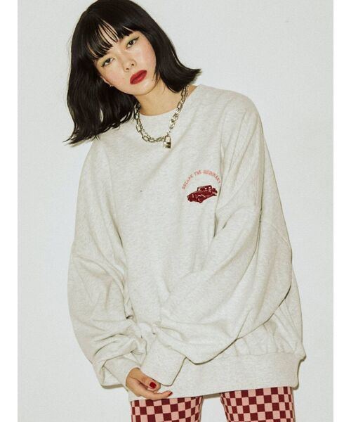 jouetie（ジュエティ）の「バックロゴプルオーバー（スウェット・レディース・ブラック/オフホワイト/ブルー・MEDIUM）」の5枚目の写真