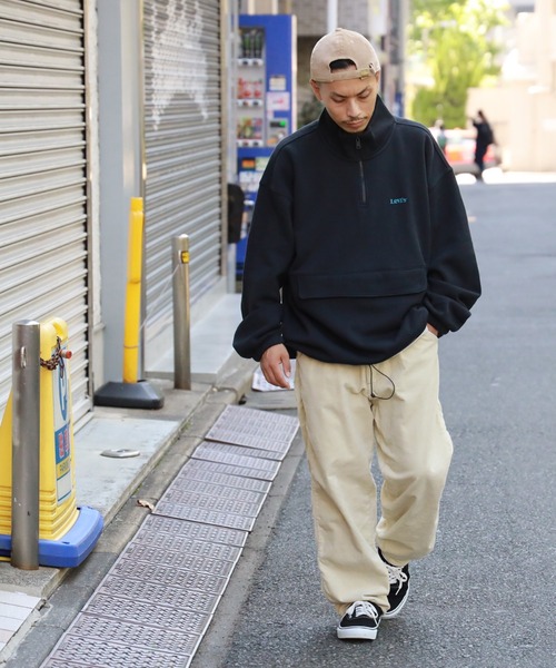 Levi's（リーバイス）の「【Levi's】ハーフジッププルオーバー（パーカー・メンズ・ブラック・S/M/L）」の6枚目の写真