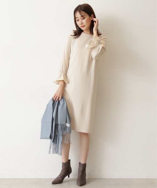 NATURAL BEAUTY BASIC（ナチュラルビューティーベーシック）の「カシミヤライトストール（ストール/ショール・レディース・オフホワイト/ベージュ系その他2/ラベンダー/ブルー・FREE）」の8枚目の写真