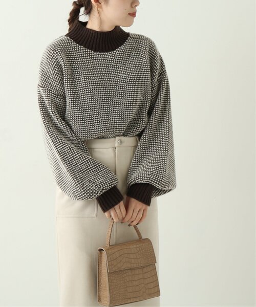 RAY CASSIN（レイカズン）の「ぽこぽこチェック配色ニットプルオーバー（ニット/セーター・レディース・ブラウン/イエロー/グリーン・FREE）」の17枚目の写真