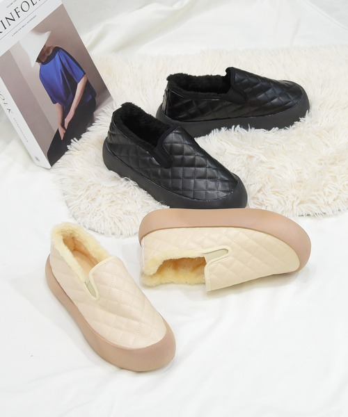 NOFALL(ノーフォール)の「キルティングボアスニーカー(スニーカー・レディース・ブラック/ベージュ・L/M/S/3L/LL)」の22枚目の写真