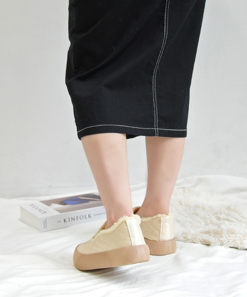 NOFALL(ノーフォール)の「キルティングボアスニーカー(スニーカー・レディース・ブラック/ベージュ・L/M/S/3L/LL)」の11枚目の写真