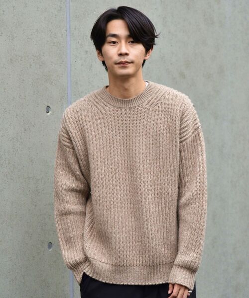 ジプソフィア✳︎ウールカシミアクルーネックニット SHIPS（シップス）の「SHIPS: 3G タスマニアウール ビッグアゼ クルー