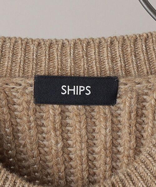 SHIPS(シップス)の「SHIPS: 3G タスマニアウール ビッグアゼ クルーネックニット(ニット/セーター・メンズ・ライトグレー/ベージュ/オフホワイト・SMALL/MEDIUM/LARGE/X-LARGE)」の4枚目の写真