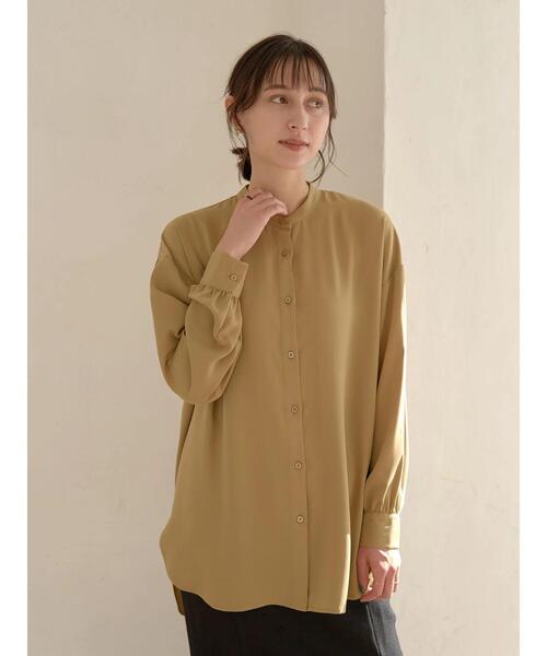 earth music&ecology(アースミュージックアンドエコロジー)の「とろみバンドカラーシャツチュニック*(シャツ/ブラウス・レディース・オフホワイト/マスタード/ホワイト系その他2・FREE)」の12枚目の写真