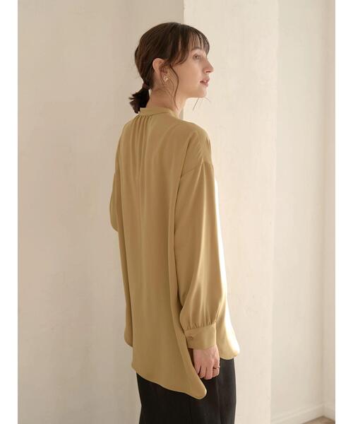 earth music&ecology(アースミュージックアンドエコロジー)の「とろみバンドカラーシャツチュニック*(シャツ/ブラウス・レディース・オフホワイト/マスタード/ホワイト系その他2・FREE)」の14枚目の写真