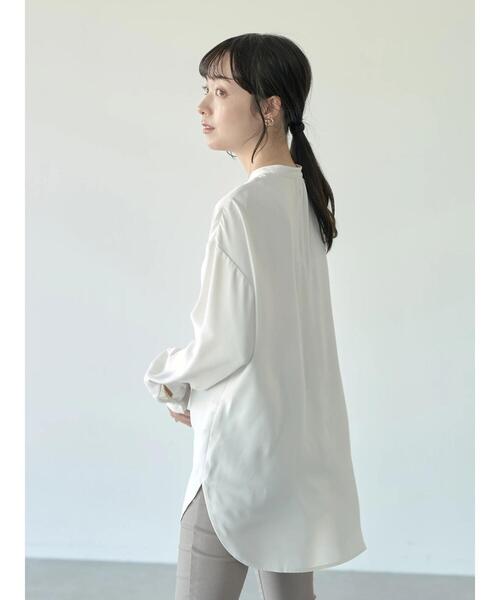 earth music&ecology(アースミュージックアンドエコロジー)の「とろみバンドカラーシャツチュニック*(シャツ/ブラウス・レディース・オフホワイト/マスタード/ホワイト系その他2・FREE)」の8枚目の写真