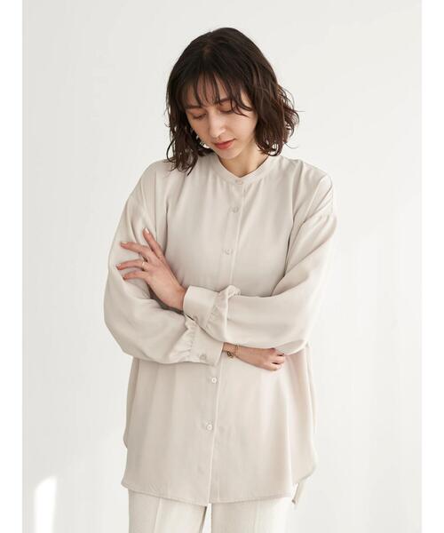 earth music&ecology(アースミュージックアンドエコロジー)の「とろみバンドカラーシャツチュニック*(シャツ/ブラウス・レディース・オフホワイト/マスタード/ホワイト系その他2・FREE)」の17枚目の写真