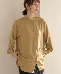 earth music&ecology | とろみバンドカラーシャツチュニック＊(シャツ/ブラウス)