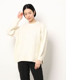 Samansa Mos2 | アルパカ混ケーブル柄ニット(ニット/セーター)