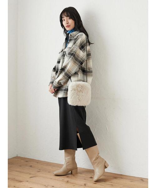 ELENCARE DUE（エレンカーレデュエ）の「・ELENCARE DUEシャギーチェックオーバーシャツ＊（シャツ/ブラウス・レディース・ブラック/ネイビー・FREE）」の19枚目の写真