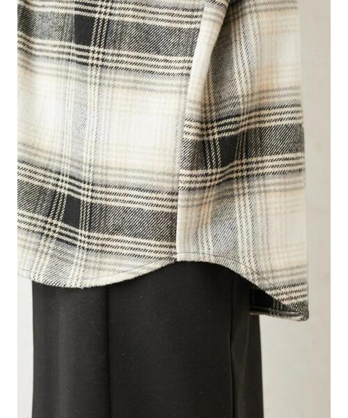 ELENCARE DUE（エレンカーレデュエ）の「・ELENCARE DUEシャギーチェックオーバーシャツ＊（シャツ/ブラウス・レディース・ブラック/ネイビー・FREE）」の10枚目の写真