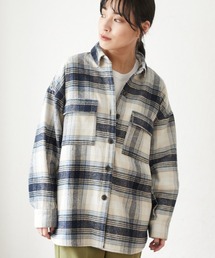 ELENCARE DUE | ・ELENCARE DUEシャギーチェックオーバーシャツ＊(シャツ/ブラウス)