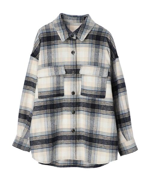 ELENCARE DUE（エレンカーレデュエ）の「・ELENCARE DUEシャギーチェックオーバーシャツ＊（シャツ/ブラウス・レディース・ブラック/ネイビー・FREE）」の15枚目の写真