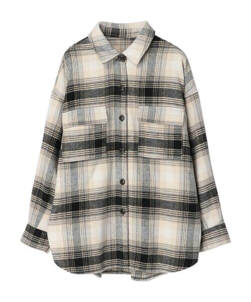 ELENCARE DUE（エレンカーレデュエ）の「・ELENCARE DUEシャギーチェックオーバーシャツ＊（シャツ/ブラウス・レディース・ブラック/ネイビー・FREE）」の16枚目の写真