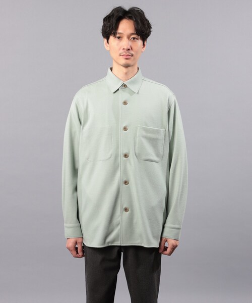 TAKEO KIKUCHI（タケオキクチ）の「◆ウォッシャブル ウール スムース シャツ（シャツ/ブラウス・メンズ・ブラック/ライトグリーン/ダークブラウン・02/03/04）」の10枚目の写真