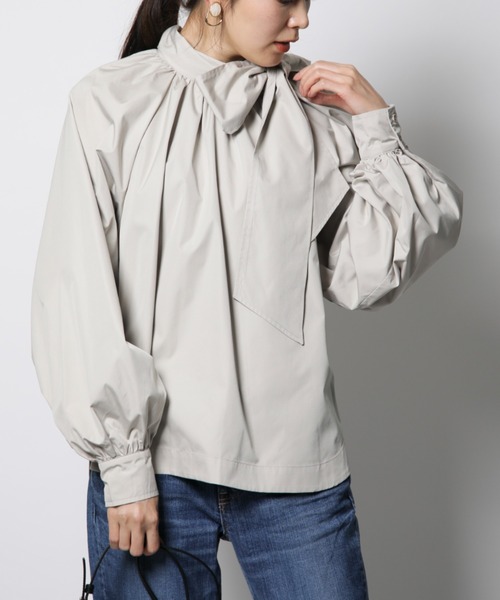 INTERPLANET（インタープラネット）の「【ａｎａｎａ】ボリューム袖ＢＩＧリボンミディ丈ブラウス（シャツ/ブラウス・レディース・ベージュ/オフホワイト・FREE）」の10枚目の写真