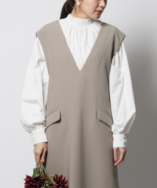 INTERPLANET（インタープラネット）の「【ａｎａｎａ】ボリューム袖ＢＩＧリボンミディ丈ブラウス（シャツ/ブラウス・レディース・ベージュ/オフホワイト・FREE）」の18枚目の写真