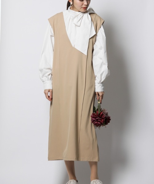 INTERPLANET（インタープラネット）の「【ａｎａｎａ】ボリューム袖ＢＩＧリボンミディ丈ブラウス（シャツ/ブラウス・レディース・ベージュ/オフホワイト・FREE）」の15枚目の写真