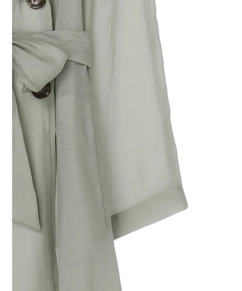 earth music&ecology(アースミュージックアンドエコロジー)の「シアートレンチコート*(トレンチコート・レディース・ライトベージュ/ライトカーキ・FREE)」の11枚目の写真