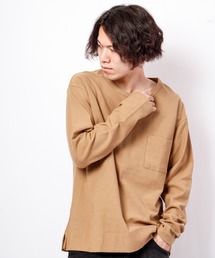ポケット付きロングスリーブT