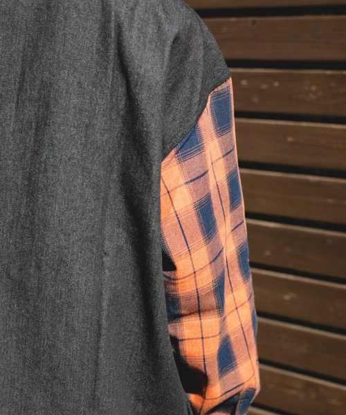 BROKEN BASE(ブロークンベース)の「スイッチデニムシャツ(シャツ/ブラウス・メンズ・ブラック/インディゴブルー・MEDIUM/LARGE)」の11枚目の写真