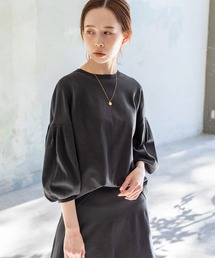 IENA | コットンストレッチタックパフプルオーバー◆(ニット/セーター)