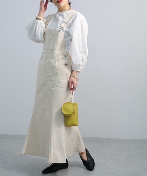 ap retro（アプレトロ）の「マーメイドジャンスカ（ジャンパースカート・レディース・カーキ/インディゴブルー/アイボリー・FREE）」の13枚目の写真