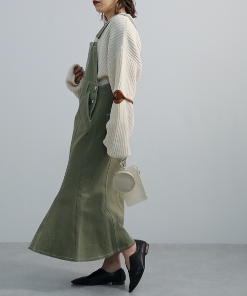 ap retro（アプレトロ）の「マーメイドジャンスカ（ジャンパースカート・レディース・カーキ/インディゴブルー/アイボリー・FREE）」の21枚目の写真