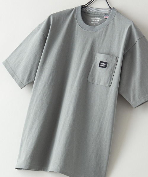 OUTDOOR PRODUCTS APPAREL(アウトドアプロダクツアパレル)の「USAコットン ビッグシルエット ワンポイントブランドロゴワッペンTシャツ(Tシャツ/カットソー・メンズ・ブルー系その他/ブラック/ベージュ/ホワイト/パープル/カーキ・X-LARGE/MEDIUM/LARGE)」の4枚目の写真