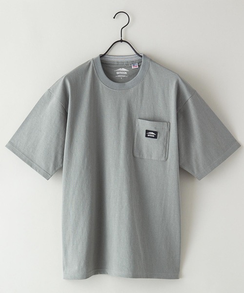OUTDOOR PRODUCTS APPAREL(アウトドアプロダクツアパレル)の「USAコットン ビッグシルエット ワンポイントブランドロゴワッペンTシャツ(Tシャツ/カットソー・メンズ・ブルー系その他/ブラック/ベージュ/ホワイト/パープル/カーキ・X-LARGE/MEDIUM/LARGE)」の10枚目の写真
