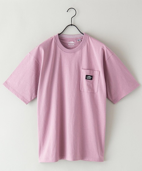 OUTDOOR PRODUCTS APPAREL(アウトドアプロダクツアパレル)の「USAコットン ビッグシルエット ワンポイントブランドロゴワッペンTシャツ(Tシャツ/カットソー・メンズ・ブルー系その他/ブラック/ベージュ/ホワイト/パープル/カーキ・X-LARGE/MEDIUM/LARGE)」の12枚目の写真